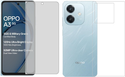 4 YARDS Front and Back Tempered Glass for OPPO A3 5G (Matte Finish)(Pack of 1)