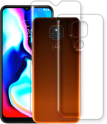 SOMTONE Front and Back Tempered Glass for Motorola Moto E7 Plus(Pack of 2)