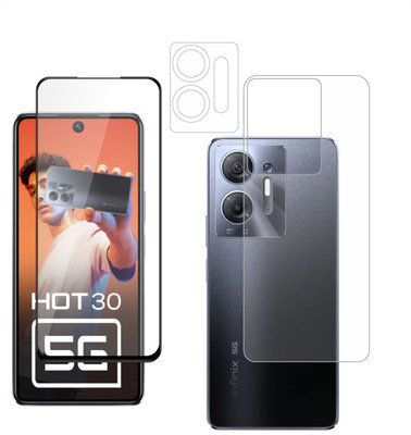 Ten To 11 Front and Back Tempered Glass for Infinix Hot 30 5G, Infinix Hot 30 5G [With Rear Camera Lens Guard](Pack of 3)