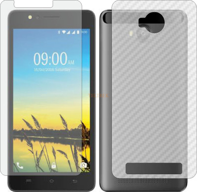 TELTREK Front and Back Tempered Glass for LAVA A79 (Front Matte Finish & Back 3d Carbon Fiber)(Pack of 2)