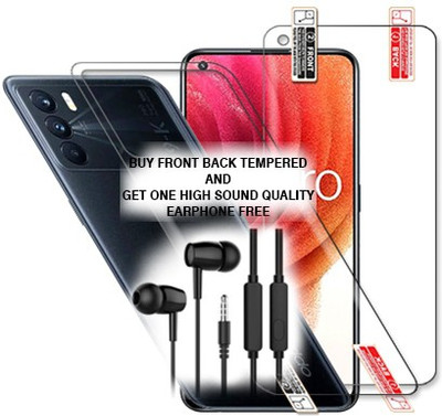 SOMTONE Front and Back Tempered Glass for OPPO K9 Pro 5G FRONT BACK TEMPERED GLASS BUY AND GET EARPHONE FREE(Pack of 1)