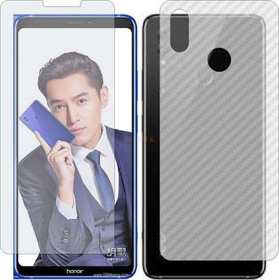 TELTREK Front and Back Tempered Glass for HONOR NOTE 10 (Front Matte Finish & Back 3d Carbon Fiber)(Pack of 2)