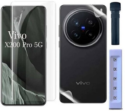 Hyper Front and Back Tempered Glass for Vivo X200 Pro 5G, Vivo X200 Pro(Pack of 1)