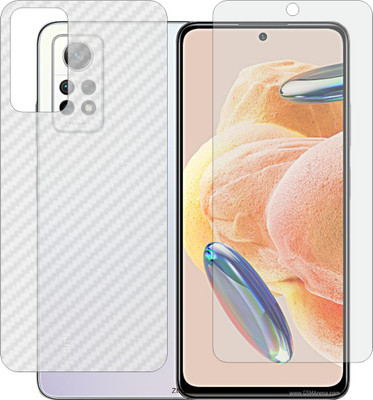 ZINGTEL Front and Back Tempered Glass for MI NOTE 12 PRO 4G (Front Matte Finish & Back 3d Carbon Fiber)(Pack of 2)