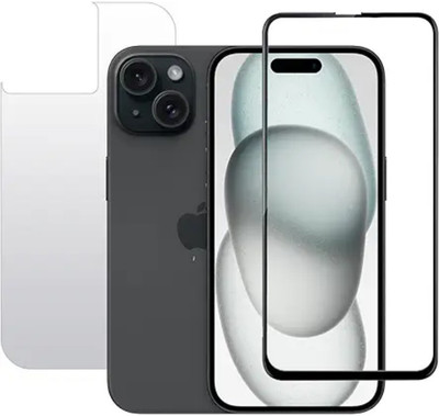 MUTAALI Front and Back Tempered Glass for iPhone 15 Plus(Pack of 1)