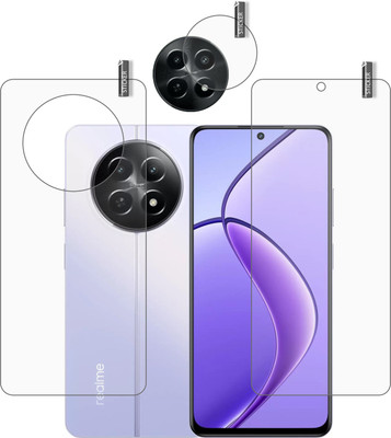BOMGUARD Front and Back Screen Guard for REALME 12x 5G with camera lens protector(Pack of 3)