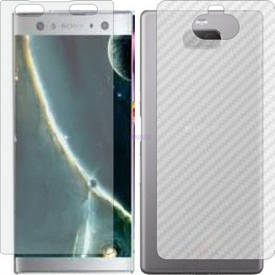 Fasheen Front and Back Tempered Glass for SONY XA3 ULTRA (Front Matte Finish & Back 3d Carbon Fiber)(Pack of 2)