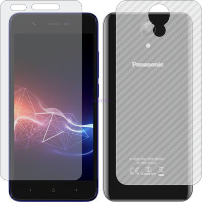 Fasheen Front and Back Tempered Glass for PANASONIC P91 (Front Matte Finish & Back 3d Carbon Fiber)(Pack of 2)