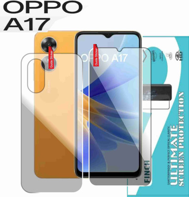 FINCH Front and Back Tempered Glass for OPPO A17(Pack of 2)