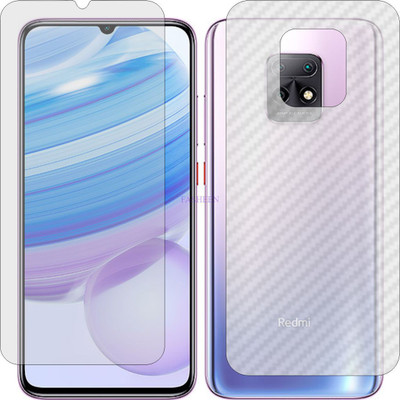 Fasheen Front and Back Tempered Glass for XIAOMI REDMI 10X PRO 5G (Front Matte Finish & Back 3d Carbon Fiber)(Pack of 2)
