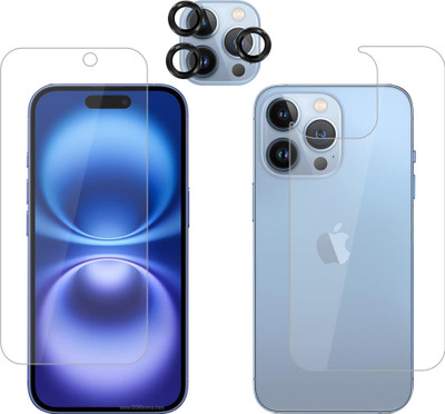 Vatsin Front and Back Tempered Glass for Apple iPhone 16 Pro Max, Apple iPhone 16 Pro Max [With Rear Camera Lens Guard](Pack of 3)