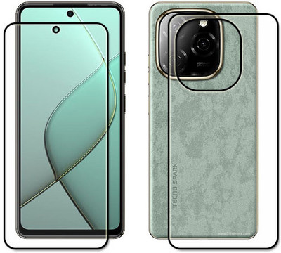 tombik Front and Back Tempered Glass for 85zd-Tecno Spark 20 Pro 5G-fb(Pack of 2)