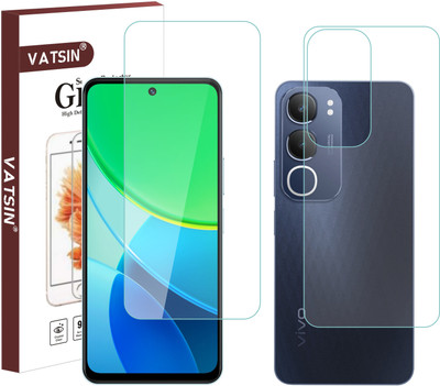 Vatsin Front and Back Tempered Glass for ViVO Y29 5G(Pack of 2)