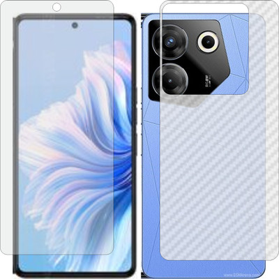 Fasheen Front and Back Tempered Glass for TECNO CAMON 20 PRO 5G CK8n (Front Matte Finish & Back 3d Carbon Fiber)(Pack of 2)