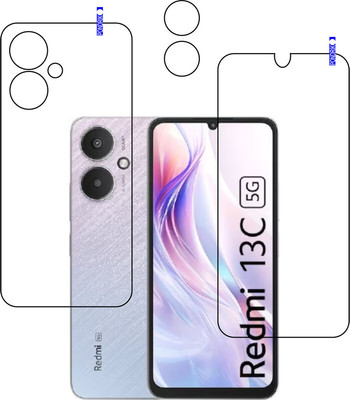 Cinzia Front and Back Tempered Glass for REDMI 13C 5G(Pack of 3)