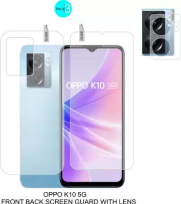 ICROMECK Front and Back Tempered Glass for OPPO K10 5G(Pack of 3)