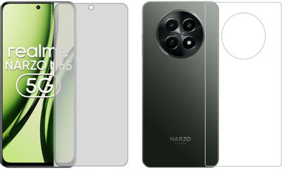 4 YARDS Front and Back Tempered Glass for Realme Narzo N65 5g (Matte Finish)(Pack of 1)