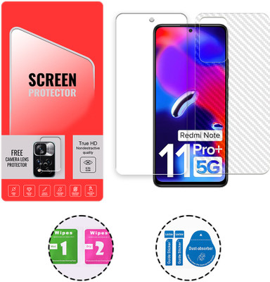 SOMTONE Front and Back Tempered Glass for Xiaomi Redmi Note 11 Pro+ 5G (1 FREE CAMERA LENS) WITH FRONTBACK SCREEN PROTECTOR(Pack of 1)