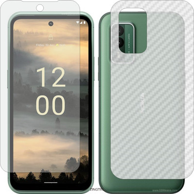 ZINGTEL Front and Back Tempered Glass for NOKIA XR21 (Front Matte Finish & Back 3d Carbon Fiber)(Pack of 2)