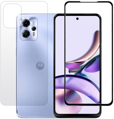 HOBBYTRONICS Front and Back Tempered Glass for MOTOROLA g13, Moto G13(Pack of 1)