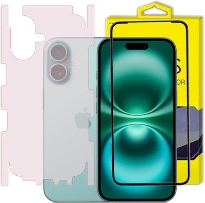 KMPERED Front and Back Tempered Glass for iphone 16 plus, iphone 16 +, IPHONE 16+, IPHONE 16 PLUS(Pack of 1)