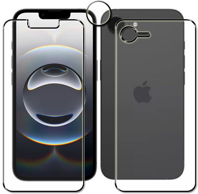 tombik Front and Back Tempered Glass for 9wr-Apple iPhone 16e-fb,lens(Pack of 3)