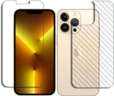 SOMTONE Front and Back Tempered Glass for Apple iPhone 13 Pro Max TEMPERED & FIBER FRONT BACK(Pack of 1)
