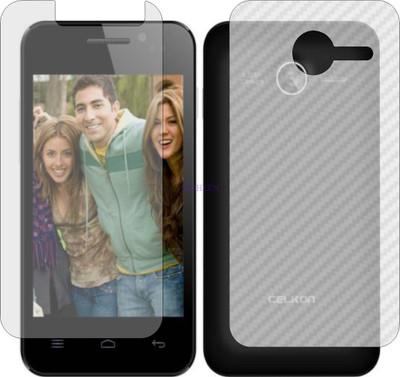 Fasheen Front and Back Tempered Glass for CELKON A21 (Front Matte Finish & Back 3d Carbon Fiber)(Pack of 2)