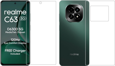 4 YARDS Front and Back Tempered Glass for Realme C63 5G(Pack of 1)