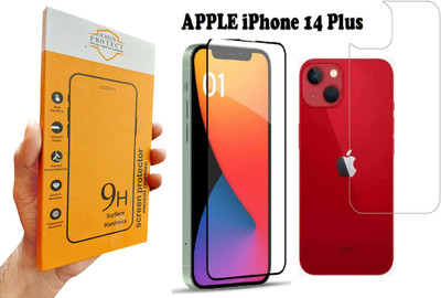 D Plus Front and Back Tempered Glass for Apple iphone 14 Plus(Pack of 3)
