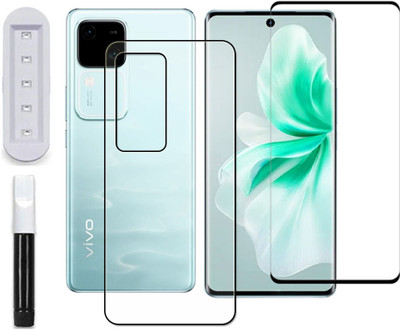tombik Front and Back Tempered Glass for 16vq-Vivo V30 5G-fb uv(Pack of 2)