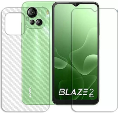 DOWRVIN Front and Back Tempered Glass for LAVA BLAZE 2 PRO FRONT AND BACK TEMPERED GLASS(Pack of 2)