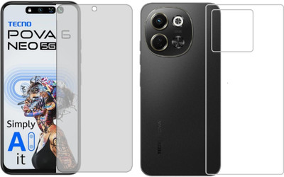 4 YARDS Front and Back Tempered Glass for Tecno Pova 6 Neo 5G (Matte Finish)(Pack of 1)