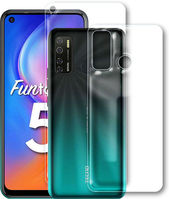 DOWRVIN Front and Back Tempered Glass for Tecno Spark 5(Pack of 1)