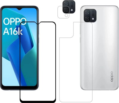 MUTAALI Front and Back Tempered Glass for OPPO A16K(Pack of 1)