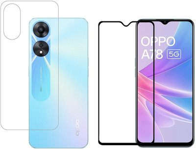 4 YARDS Front and Back Tempered Glass for Oppo A78 5G (D-Plus)(Pack of 1)