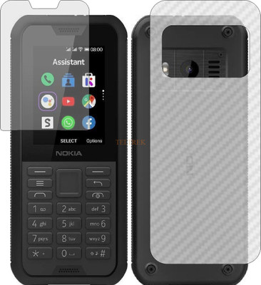 TELTREK Front and Back Tempered Glass for NOKIA 800 TOUGH (Front Matte Finish & Back 3d Carbon Fiber)(Pack of 2)