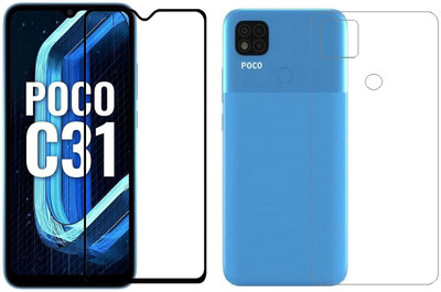 4 YARDS Front and Back Tempered Glass for Poco C31 (11-D)(Pack of 1)