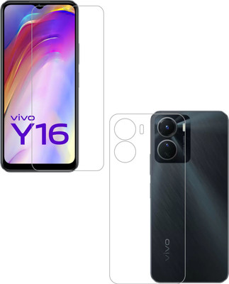 Ten To 11 Front and Back Tempered Glass for ViVO Y16, vivo Y56 5G, vivo T2X 5G(Pack of 2)