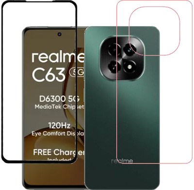 AARERED Front and Back Tempered Glass for realme C63 5G, realme C63(Pack of 1)