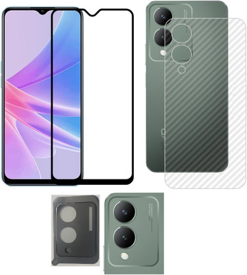 COVER CAPITAL Front and Back Tempered Glass for Vivo Y17s(Pack of 3)