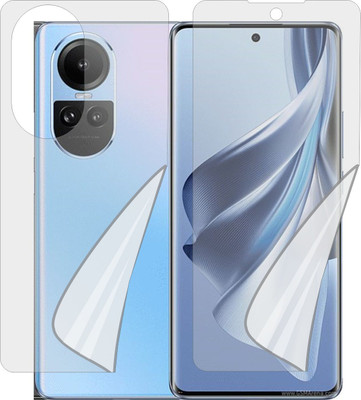 ZINGTEL Front and Back Tempered Glass for OPPO RENO10 (Edge To Edge TPU Full Coverage)(Pack of 1)