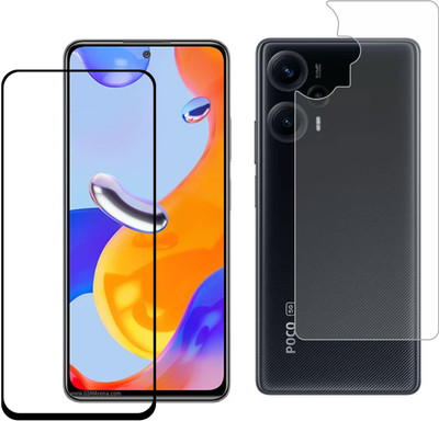 Vatsin Front and Back Tempered Glass for Poco F5 5G(Pack of 2)