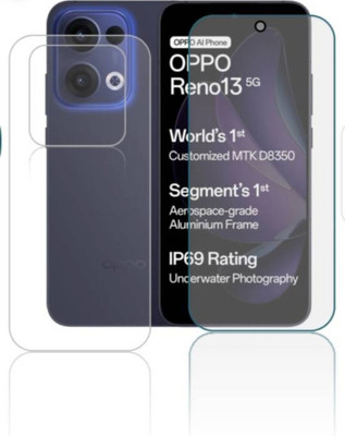 KHWABEEDA Front and Back Tempered Glass for OPPO RENO 13 5G(Pack of 2)