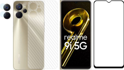Vatsin Front and Back Tempered Glass for Realme 9i 5G, Realme 9i 5G (Back Carbon Fiber)(Pack of 3)