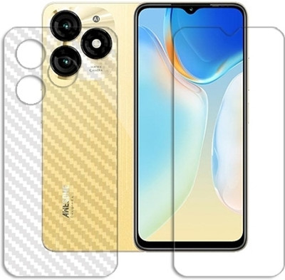 MUTAALI Front and Back Tempered Glass for itel A70(Pack of 1)