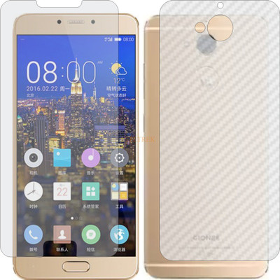TELTREK Front and Back Tempered Glass for GIONEE S6 PRO (Front Matte Finish & Back 3d Carbon Fiber)(Pack of 2)