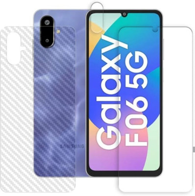 ZIDZEE Front and Back Tempered Glass for SAMSUNG GALAXY F06 5G(Pack of 3)