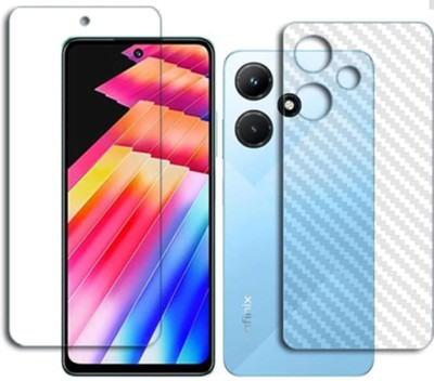 DOWRVIN Front and Back Tempered Glass for INFINIX HOT 30 FRONT AND BACK TEMPERED GLASS(Pack of 2)
