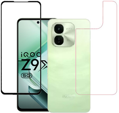 HOBBYTRONICS Front and Back Tempered Glass for iQOO Z9x 5G, iQOO Z9x(Pack of 1)